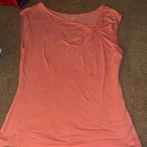 White House Black Market Coral Short Sleeve Top